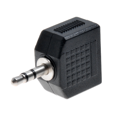 Picture of 3.5mm 1 to 2 Audio Duplicator Adapter - Black 1Ps Black