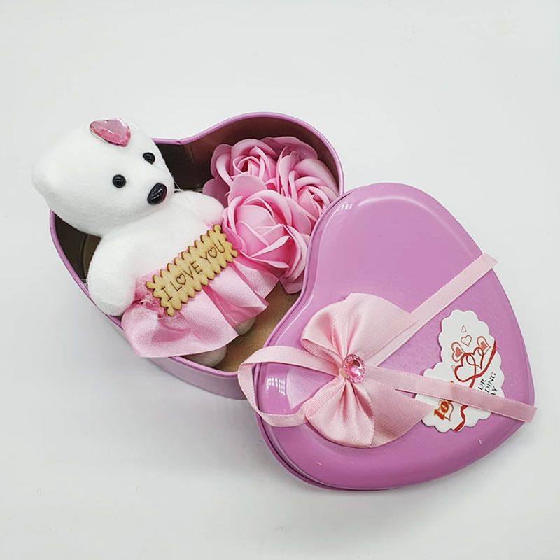 Picture of Pink Colour Valentine Day  Love Shaped Gift Box Pink