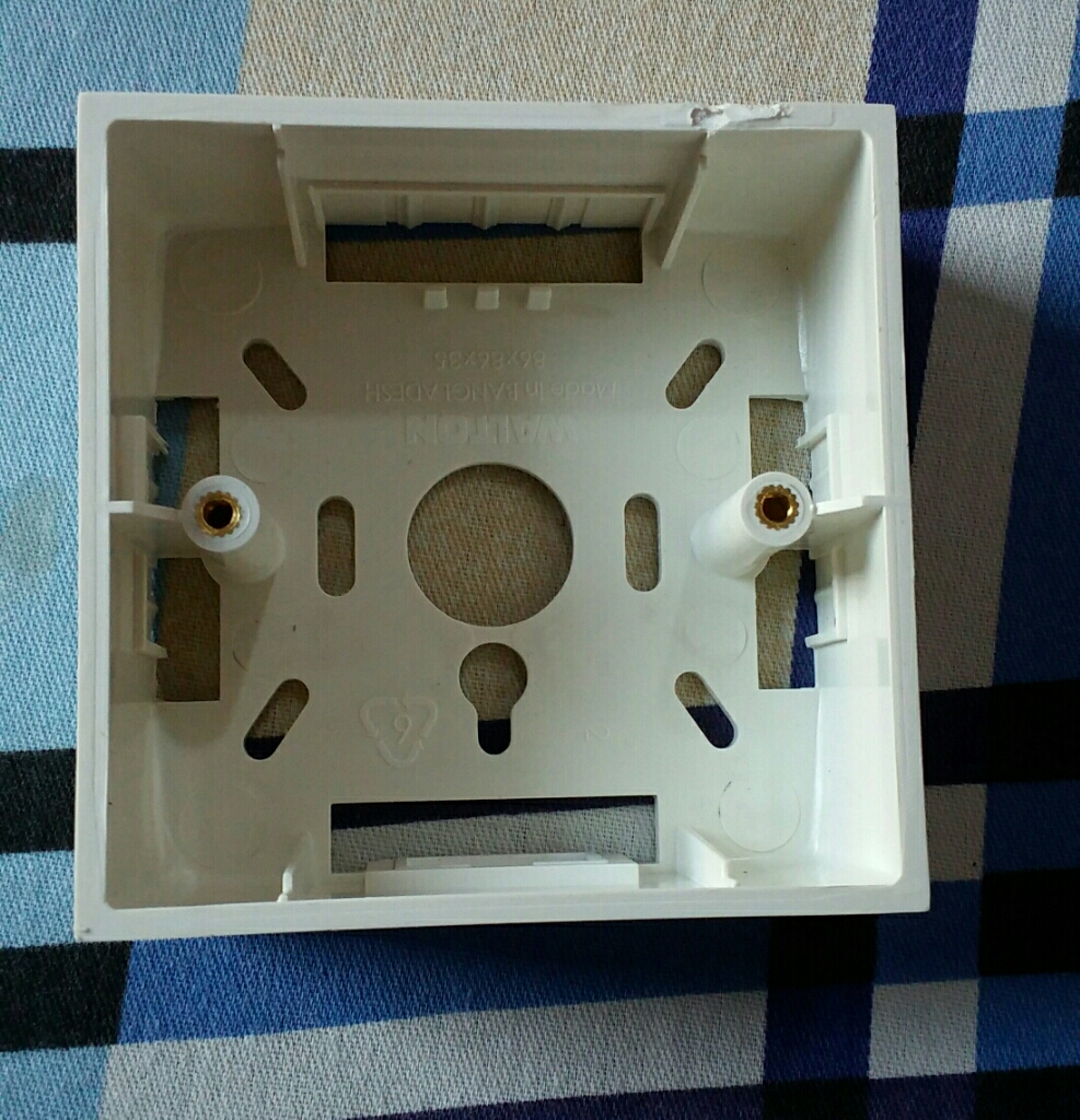 Picture of 1 Gang Outer Box, Switch Box, MK Tola, Wall Switch MK Back Cover White