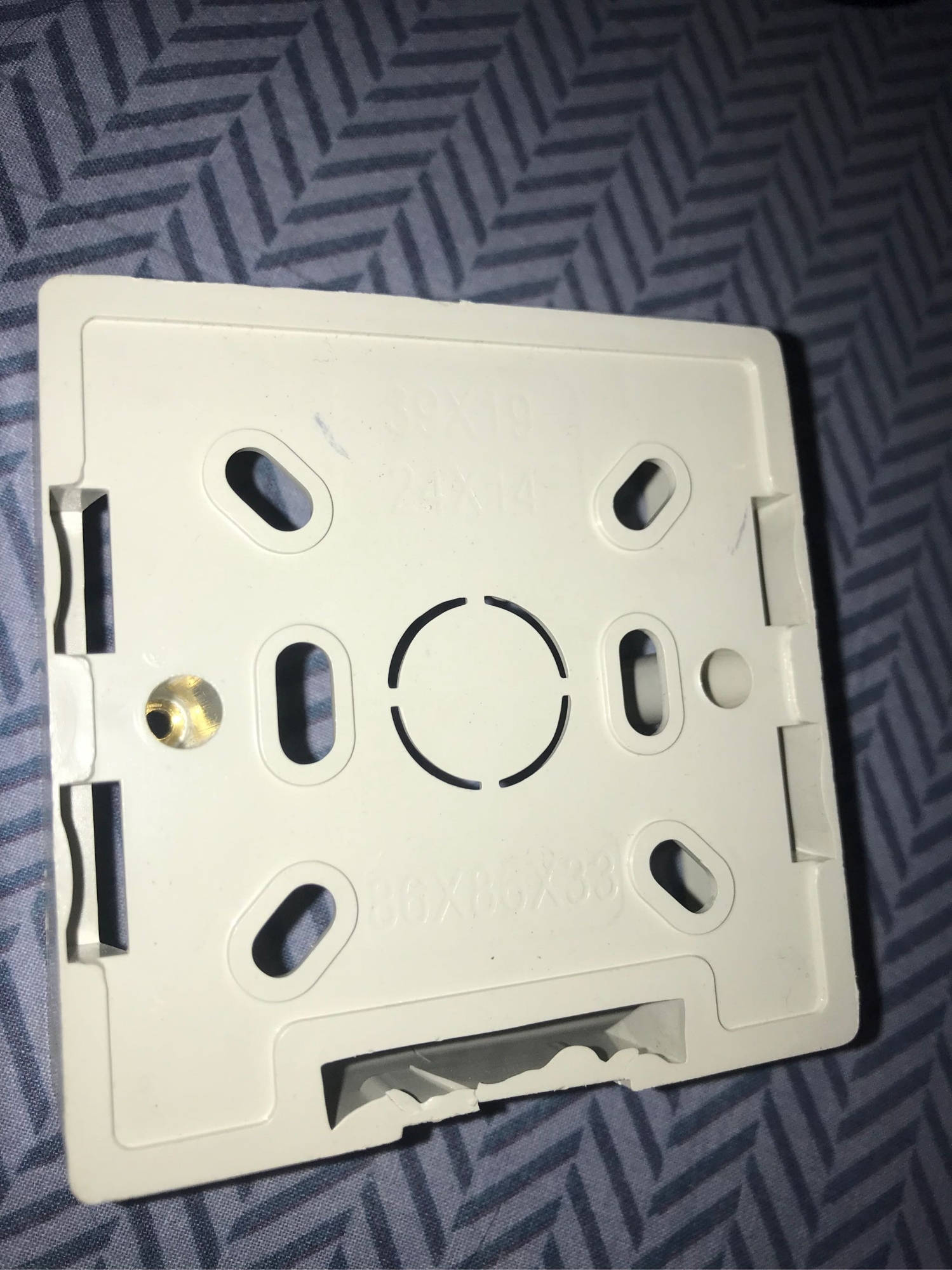 Picture of 1 Gang Outer Box, Switch Box, MK Tola, Wall Switch MK Back Cover White