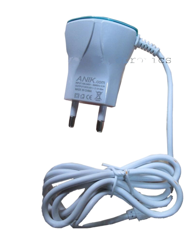 Picture of USB fast Charger Anik With Micro USB Cable for all phones 2.5 A Power output White