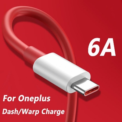 Picture of Fast Charging 6A USB Type-C Data Cable for One plus 7Pro 7 6T 6 5T Red