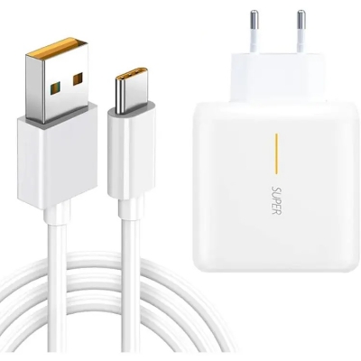 Picture of OPPO 65W Super VOOC Power Adapter Type C Cable White