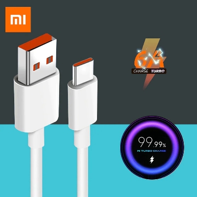 Picture of 33w fast charger Fast Charger 33W Turbo Charge 4.0 Adapter 3A Usb Type C Cable For MI 10 9T 9 A3 Red\\mi Note 8 9 9s 10 Pro redmi 11 K20 K30 Pro Mix3 Max3F1, Mi 5, Mi 6, Mi 8, Mi Max 3, White