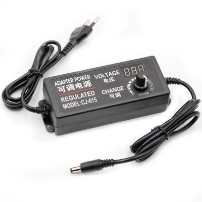 Picture of ADJUSTABLE AC TO DC 3V to 24V 5A ADAPTER WITH DISPLAY SCREEN VOLTAGE ADJUSTABLE POWER SUPPLY Black