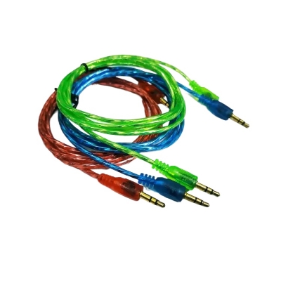 Picture of 3.5mm AUX headphone cable 1.5 meter 3.5mm  car auxiliary cable audio cable AUX audio cable Multicolor