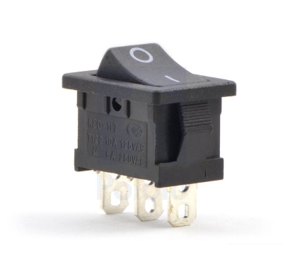 Picture of 5 pice 6a black colored micro rocker switch 3 pins 6a 250v Black