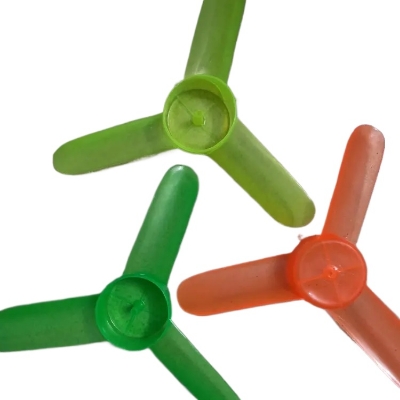 Picture of 150mm Shaft Diameter 4mm Plastic 3 Blede Fan For Making Mini DC Fan 2PS Multicolor