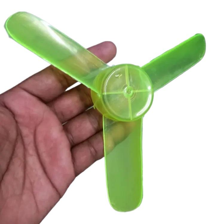 Picture of 150mm Shaft Diameter 4mm Plastic 3 Blede Fan For Making Mini DC Fan 2PS Multicolor