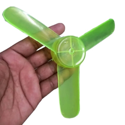 Picture of 150mm Shaft Diameter 4mm Plastic 3 Blede Fan For Making Mini DC Fan 2PS Multicolor