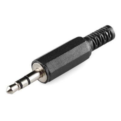 Picture of Audio Jack 3.5mm 3 Poles Stereo Male Plug Solder Connector 3 Ps Black