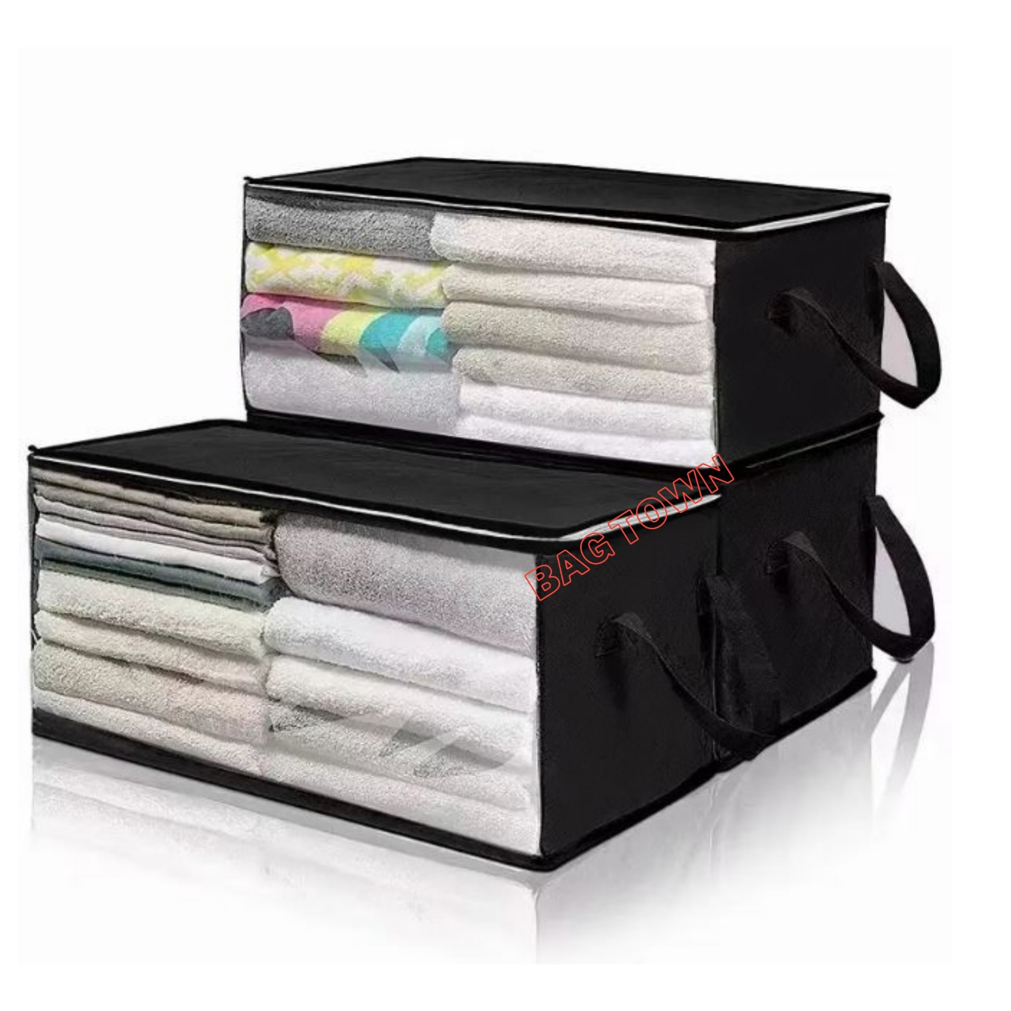 Picture of Extra Capacity Cloth Storage Bag, Transparent Underbred Large Cloth Storage Bag