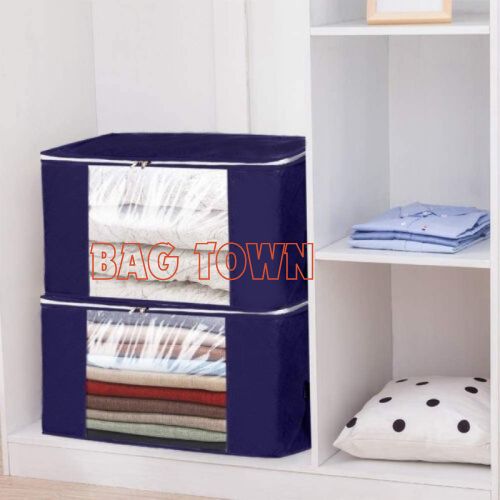 Picture of 2Pcs Winter Cloths Storage Organizer Bags. Blankets Cover, Cloth Organizer, Winter Storage Organizer