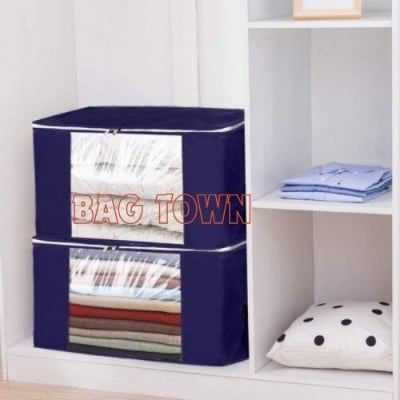 Picture of 2Pcs Winter Cloths Storage Organizer Bags. Blankets Cover, Cloth Organizer, Winter Storage Organizer