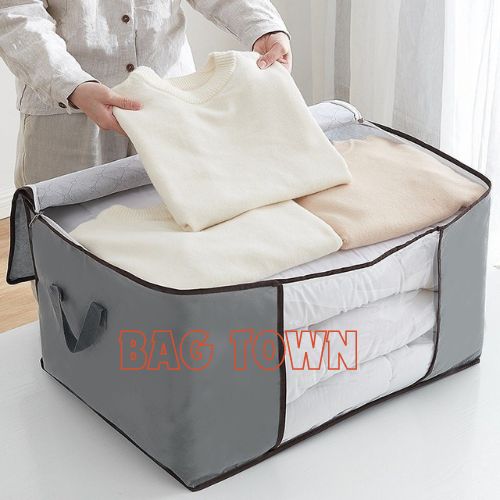 Picture of 2Pcs Winter Cloths Storage Organizer Bags. Blankets Cover, Cloth Organizer, Winter Storage Organizer