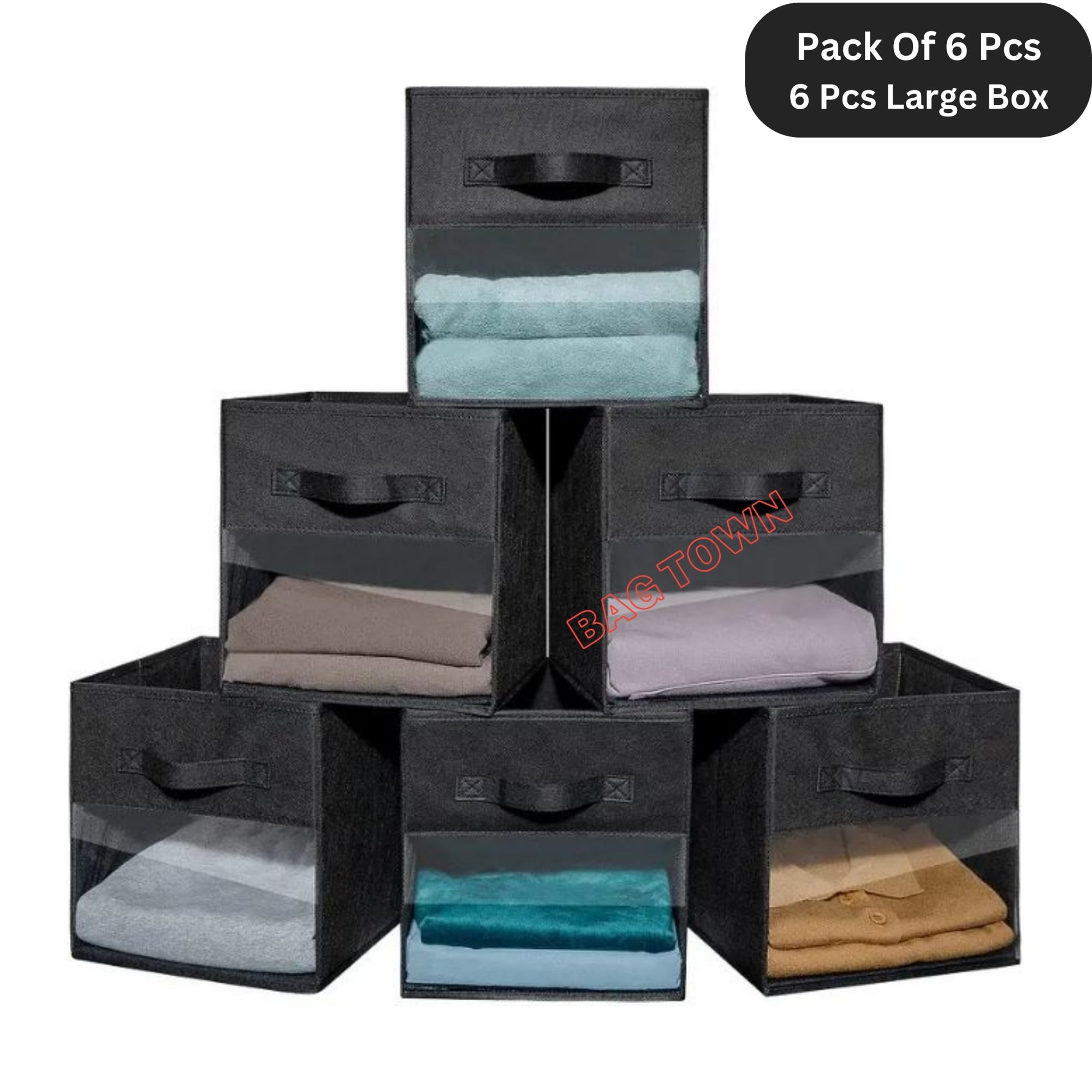 Picture of 3 Pcs Cloth Storage Box, Large Capacity Laundry Basket, Cloth Organizer Basket