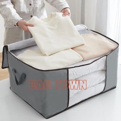 Picture of 2 pcs setWinter Cloths Storage Organizer Bags. Blankets Cover, Cloth Organizer, Winter Wardrobe Storage Organizer