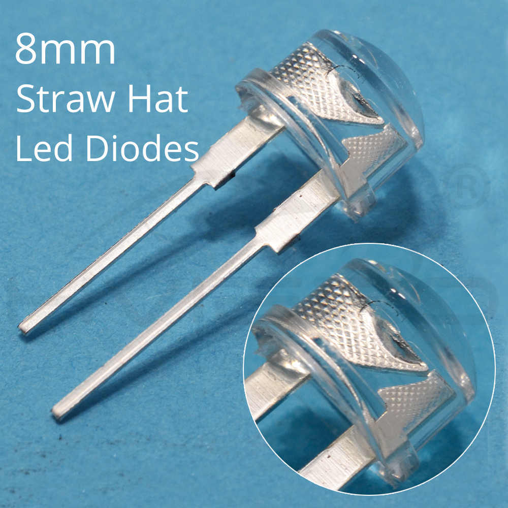 Picture of 8mm Clear White Led (Light Emitting Diode) -50Pcs White