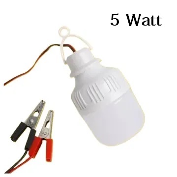 Picture of 5 watt DC LED Light Bulb with 2 Meter Ware & Chlip White