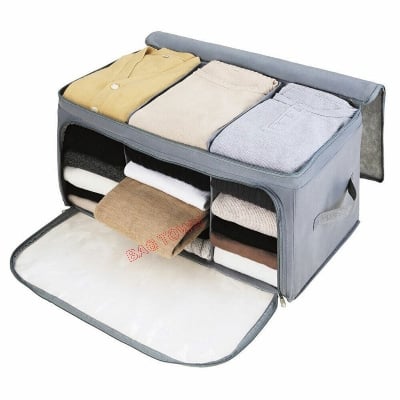 Picture of 1 pcs Premium Quality Cloth Storage Bag, Double Opening Cloth Organizer Bag With Transparent Window