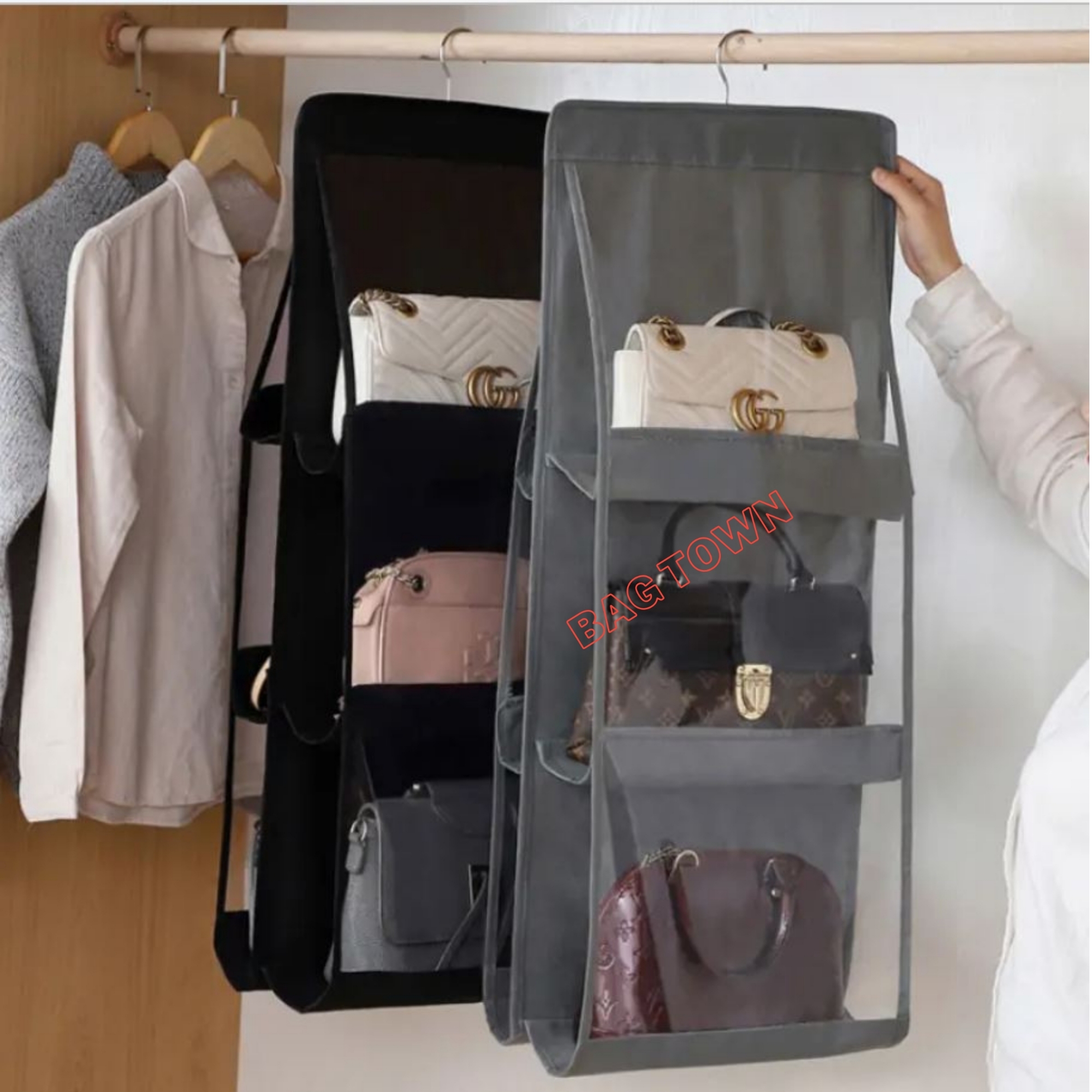 Picture of 8 Pocket Premium Quality Bag Organizer, Hanging Bag Storage Organizer