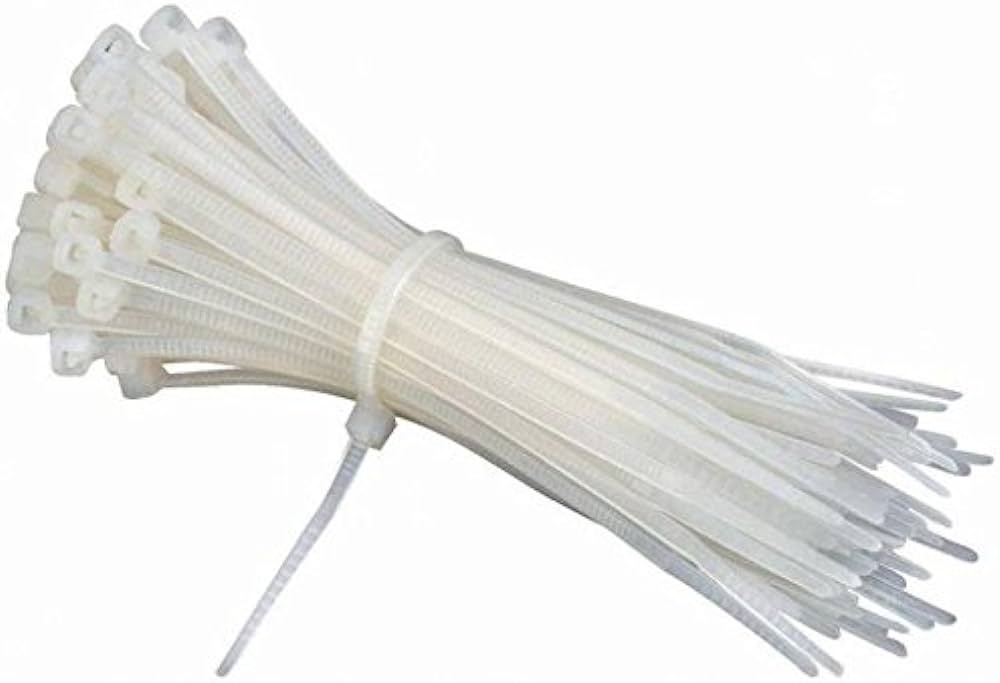 Picture of 100 Ps 4 inch Cable Ties (3*100mm) 100 Pcs Zip Wraps Strap Nylon Fastening Ring Loop Wire industrial Cable Tie Hi Quality White