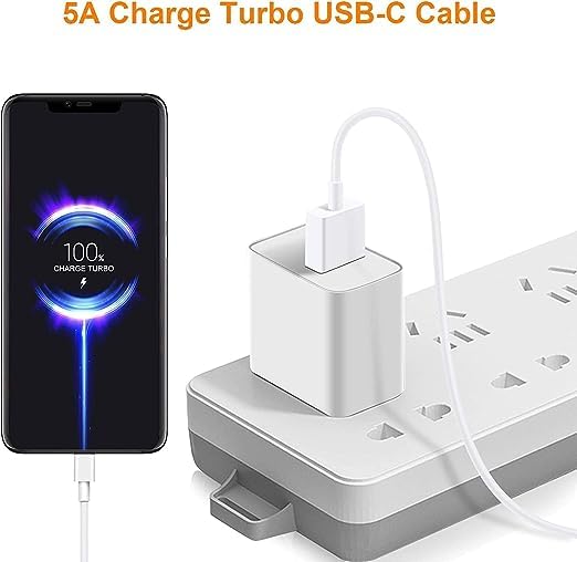 Picture of 6A Quick-charge Type C Cable 1m Compatible with Mi 33W, 67W Fast Charging Cable (Only Cable) White