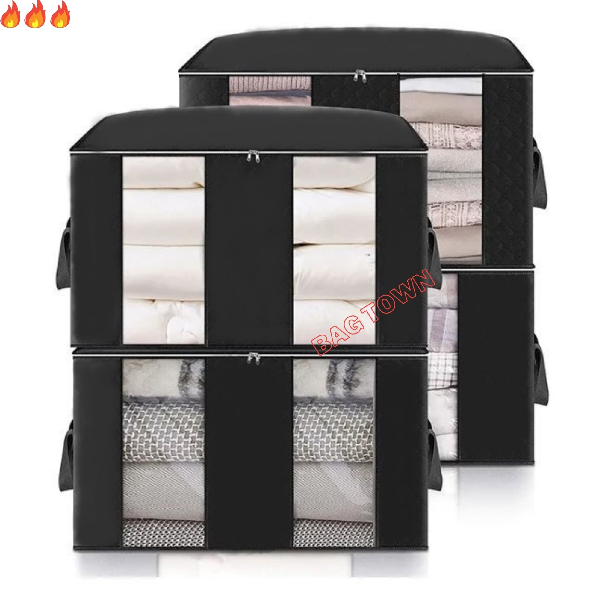 Picture of XL Size Star Quilt Storage Bag. New Blanket Organizer Bag