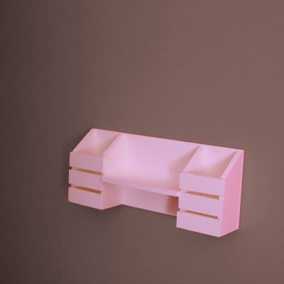 Picture of 2 Pocket Wall Shelf Self Adhesive Punch Free Wall Décor ,Waterproof And Premium Quality.