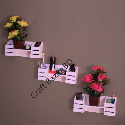 Picture of 2 Pocket Wall Shelf Self Adhesive Punch Free Wall Décor ,Waterproof And Premium Quality.