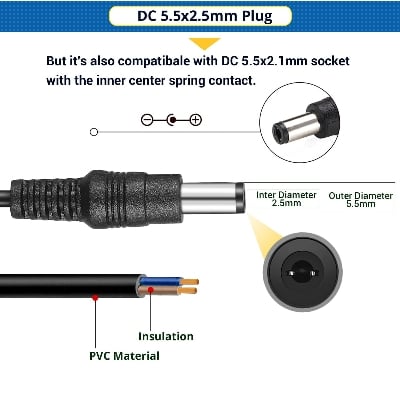 Picture of AC/DC POWER ADAPTOR charger 12V 5A Black