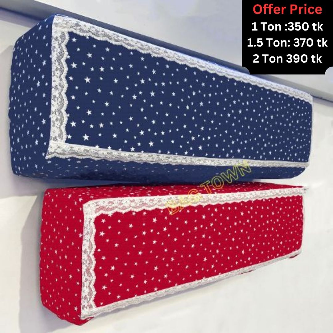 Picture of Ac Cover (1Ton, 1.5Ton ,2Ton) Beautiful Printed Lace Ac Cover Dustproof Ac Cover For 1 Ton 1.5 ton & 2 Ton Ac