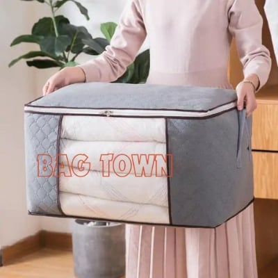 Picture of Large Capacity Quilt Storage Bags. Blankets Organizer, Cloth Organizer, Winter Cloth Storage Organizer