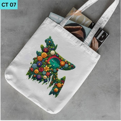 Picture of Btown Beautiful Designed Cotton Canvas Tote Bag With Zipper. [C T 07]