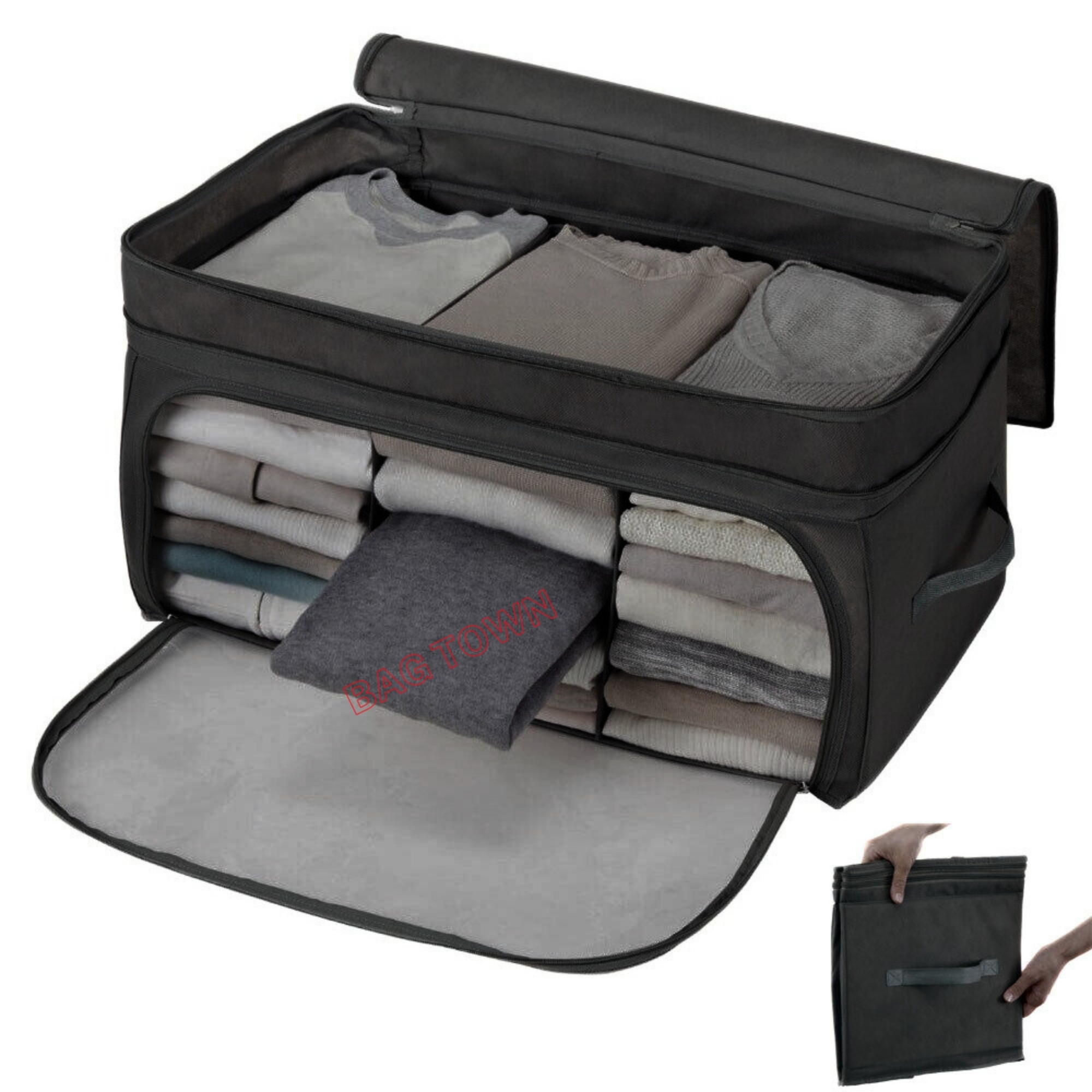 Picture of Premium Quality Cloth Storage Bag With Divider Large Capacity Cloth Organizer Bag