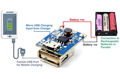 Picture of USB / Micro USB 5 Volt Boost Step Up Battery Charging Board Multicolor
