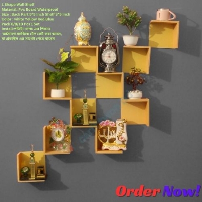 Picture of L Shape Wall Shelf , Self Adhesive Punch Free Premium Quality & Waterproof