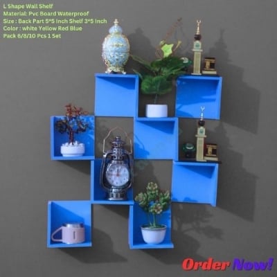 Picture of L Shape Wall Shelf , Self Adhesive Punch Free Premium Quality & Waterproof