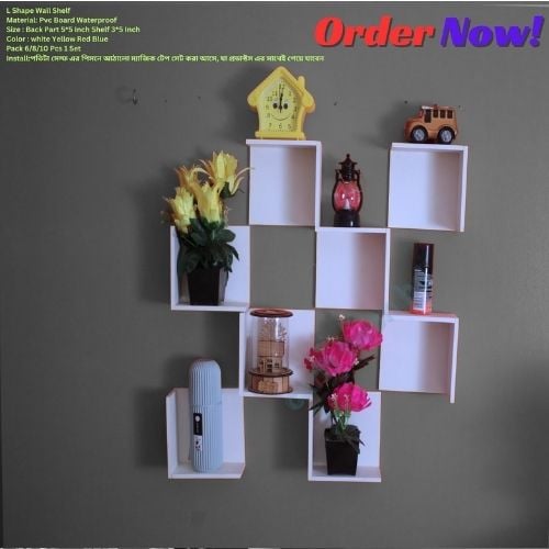 Picture of L Shape Wall Shelf , Self Adhesive Punch Free Premium Quality & Waterproof