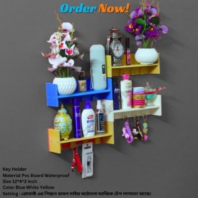 Picture of Wall Decorative Large Flower Stand without flower . Self Adhesive Hand Made Craft Decorative Wall Shelf For Home & Office