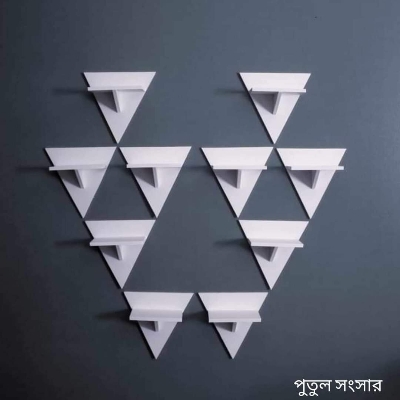 Picture of Triangle Wall Shelf Self Adhesive Punch Free Premium Quality Premium Quality
