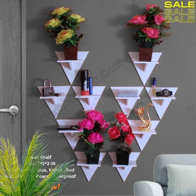 Picture of Triangle Wall Shelf Self Adhesive Punch Free Premium Quality Premium Quality