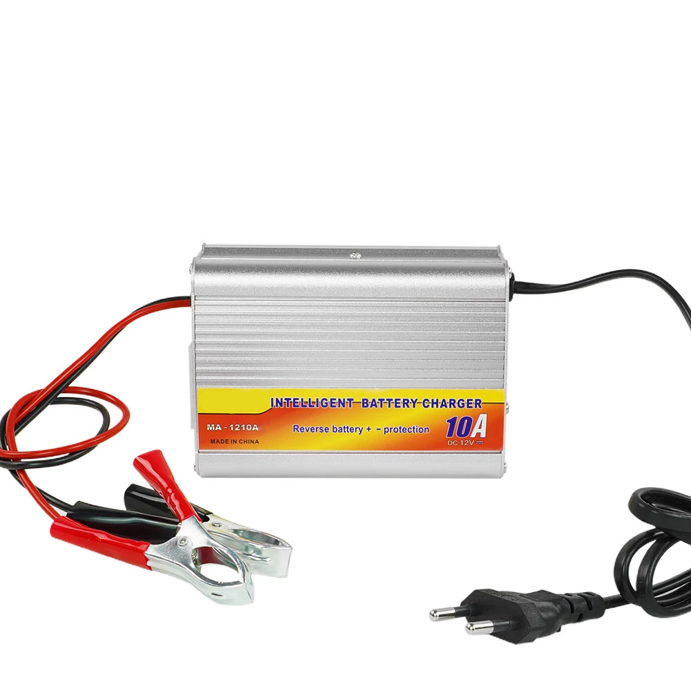 Picture of 12v 10A Intelligent Battery Charger / 12 Volt Battery Charger 10 Ampere Analog Display Automatic Fast Charging Multicolor