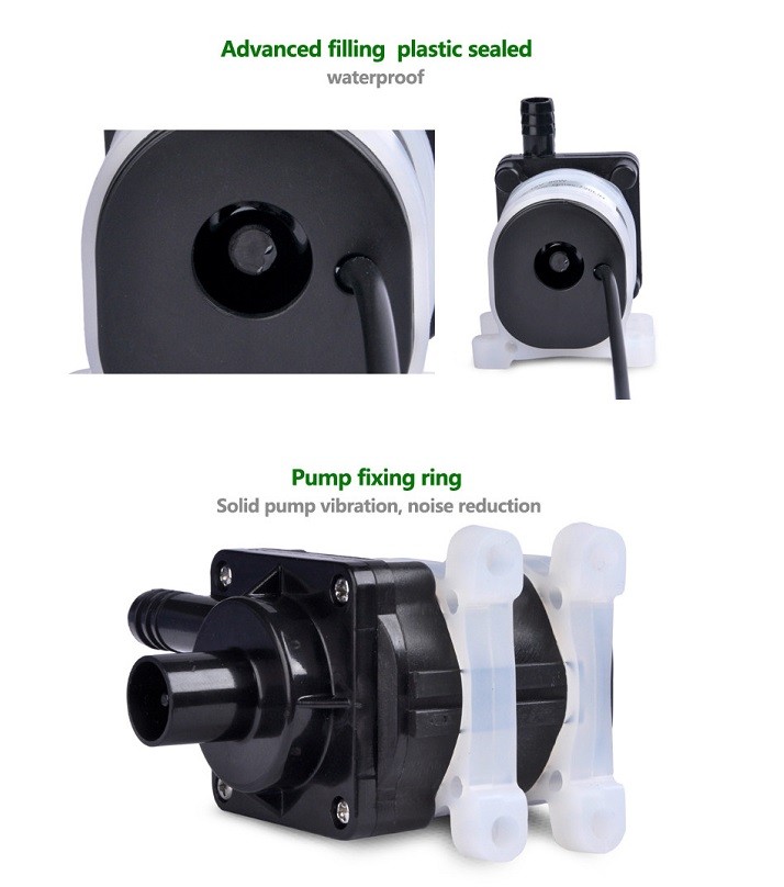 Picture of DC 12V Solar Powered Water Pump Motor  Brushless Magnetic Submersible Water Pumps For Fish Tank Water Supply Black,150 gm
