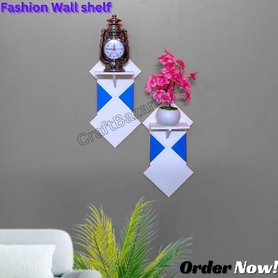 Picture of Fashion Wall Shelf Without Flower . Self Adhesive Punch Free Wall Decor (1/3/5 Pcs 1 Set ) Premium Quality And Waterproof .