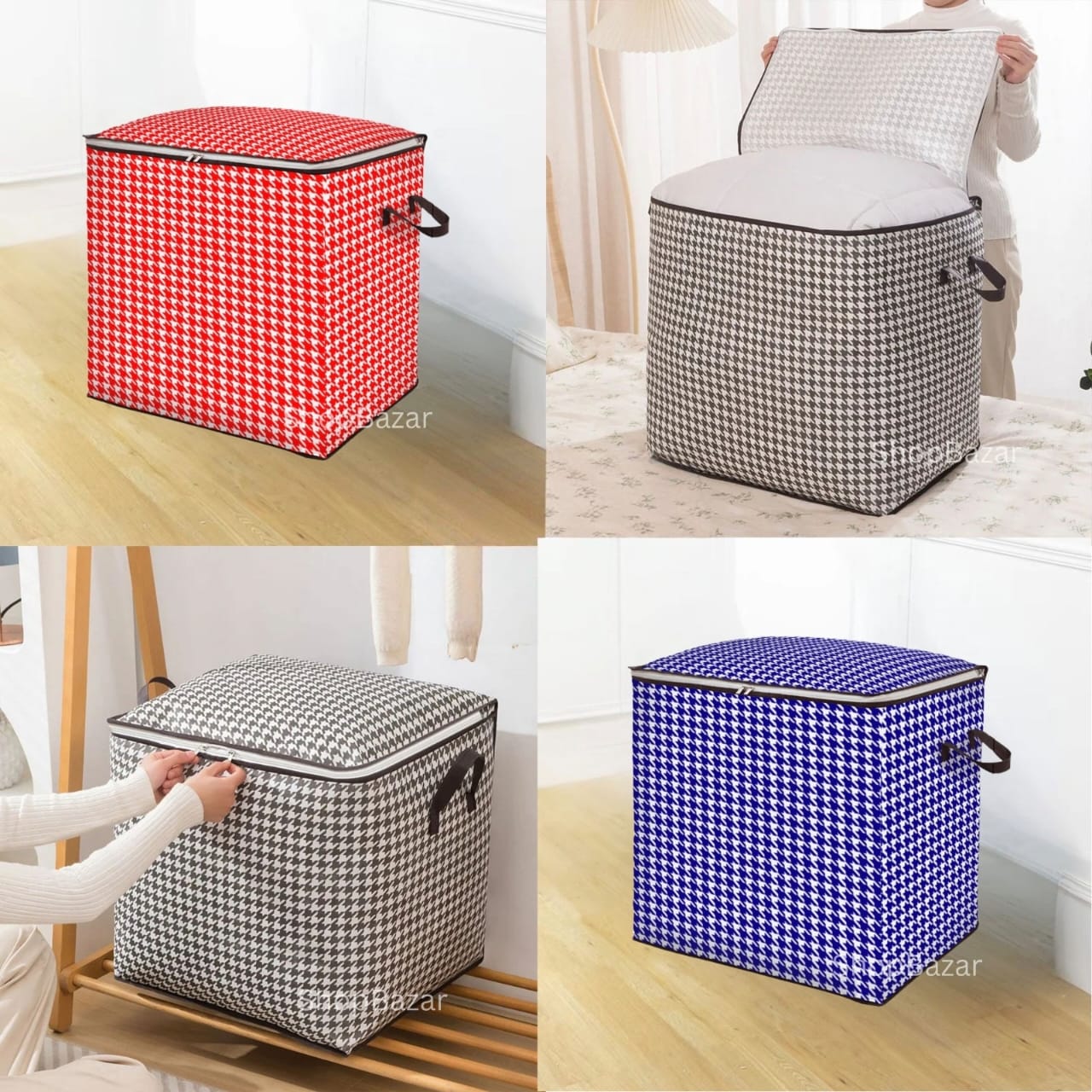 Picture of Premium Printed Quilt & Cloth Storage Bag - Blanket & Winter Clothes Organizer