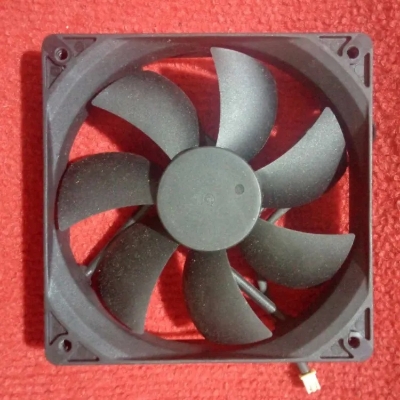 Picture of DC 12V 3 inch Cooling Fan Cooler Blower Fan Exhaust Fan (2 Pin Cable) Black