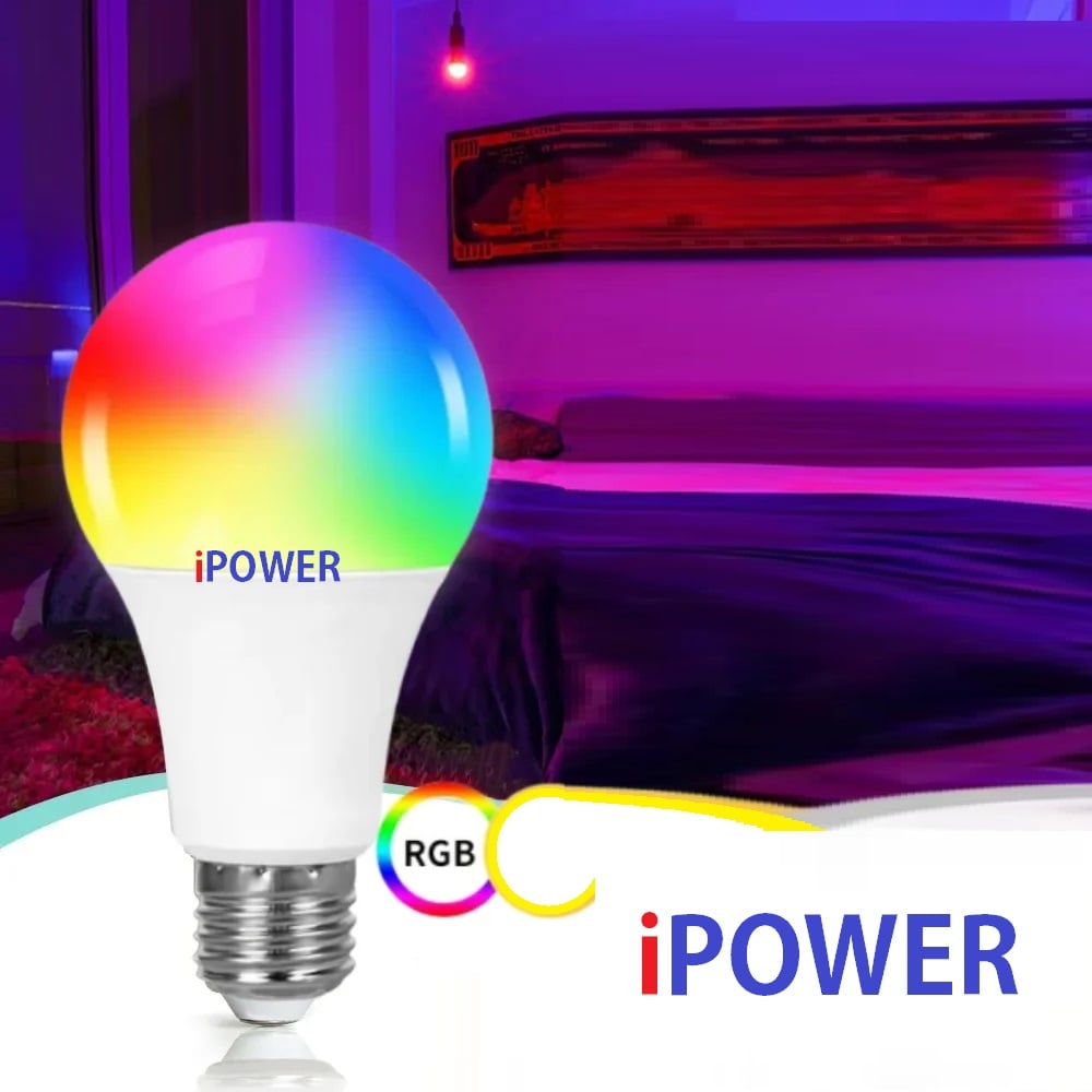 Picture of Colourful Led light 9W multicolor led bulb RGB 7 Colour LED Light E-27 Multicolor