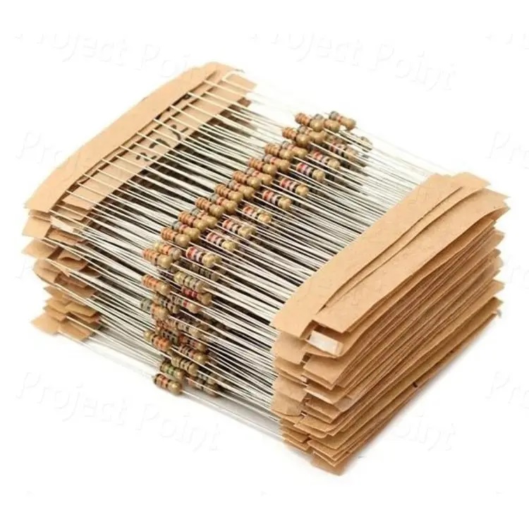 Picture of 10Pcs  Resistor Carbon Film Resistor 1/4W Resistance 0.25  Watt  5% Tolerance Fixed Resistors For Passive Components Parts  220k ohm, 1M ohm, 10k ohm, 100k ohm