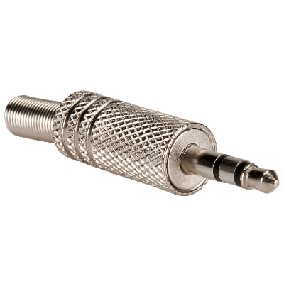 Picture of 3.5mm Aux Connector Headphone Jack, 3 POLE, Metal Audio jack For Computer Speaker, Mobile, Laptop, PC, Bluetooth speaker, Amplifier Pack of 5pcs Silver